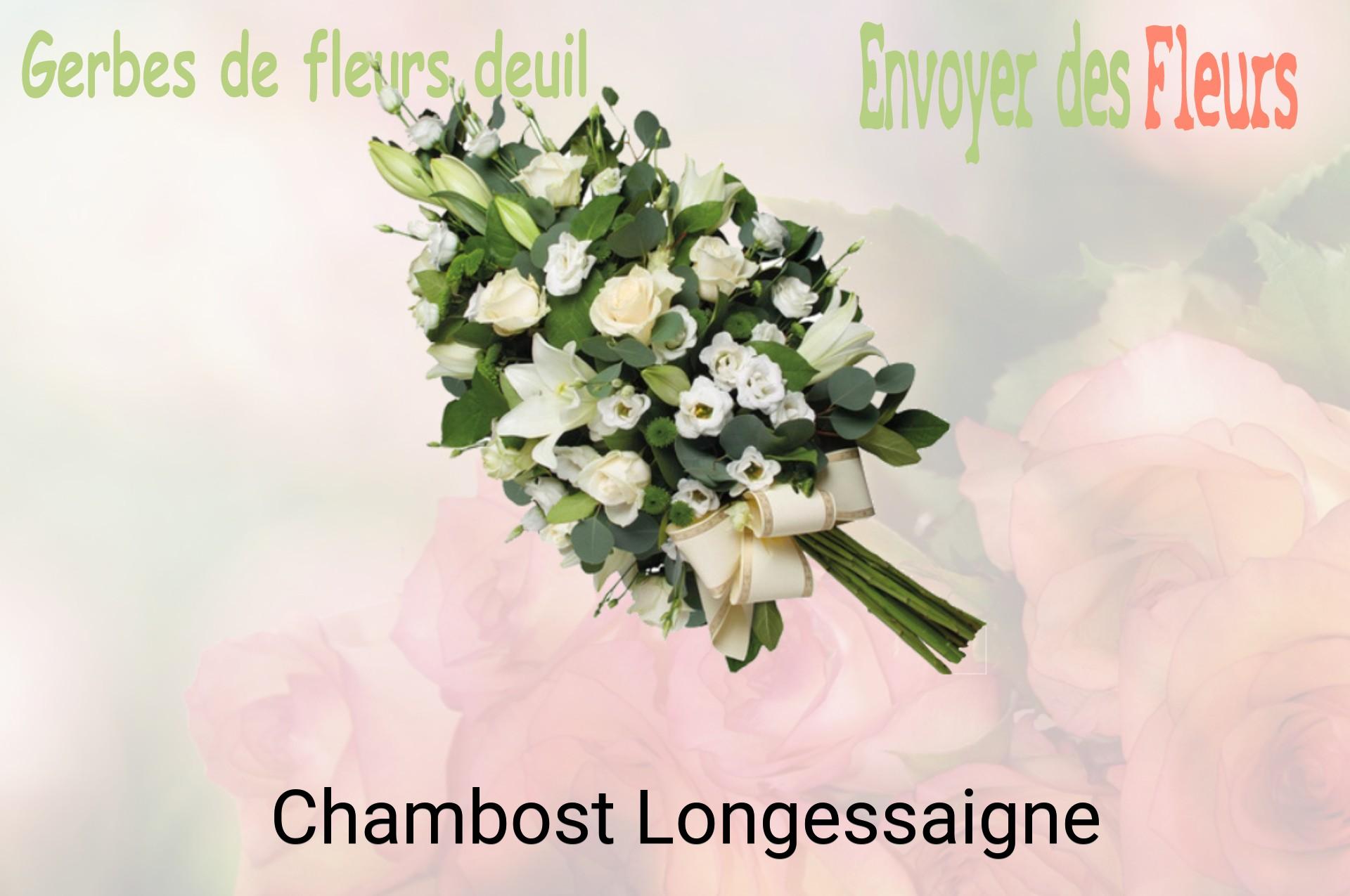 Gerbe de fleurs de deuil livrée à Chambost-Longessaigne